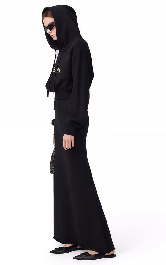 Velour Wave High-Waist Mermaid Skirt