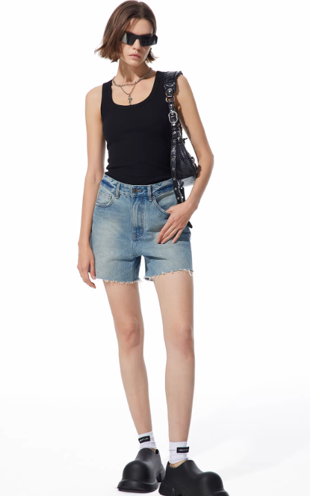 Raw Edge Summer Denim Shorts