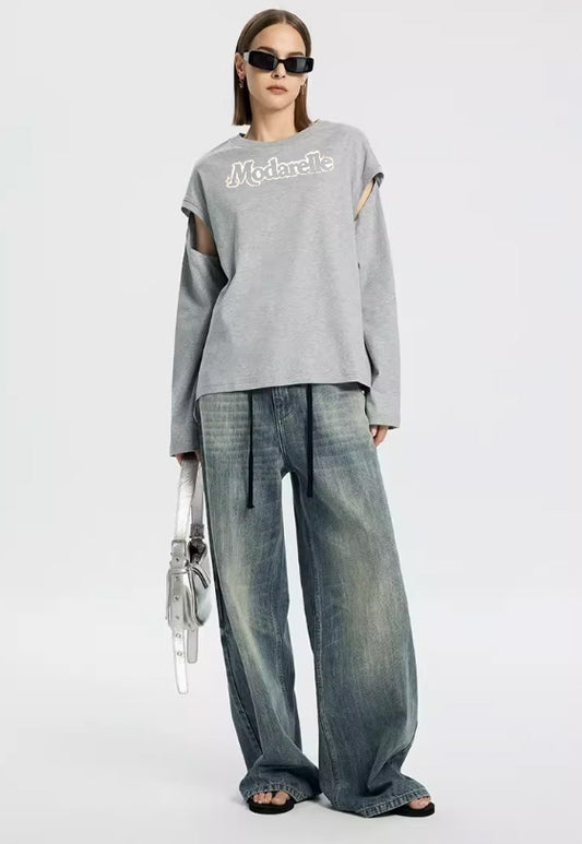 Urban Edge Distressed Long Sleeve Tee